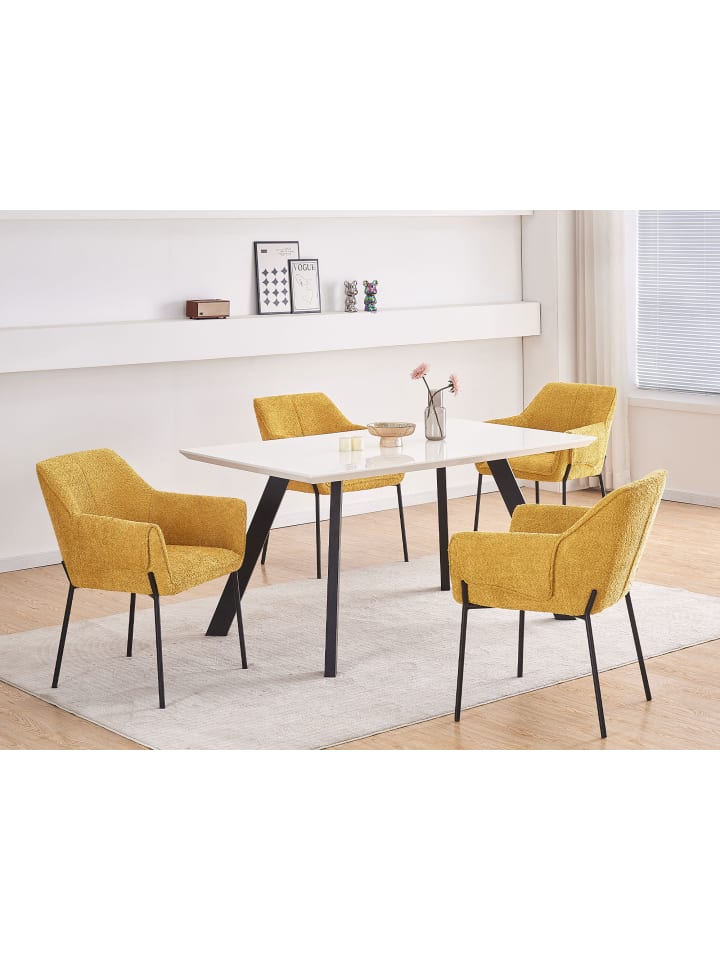 B&D Home Esszimmerstuhl JENNY in Gelb - (B)64 x (H)84 x (T)64 cm günstig kaufen onesize