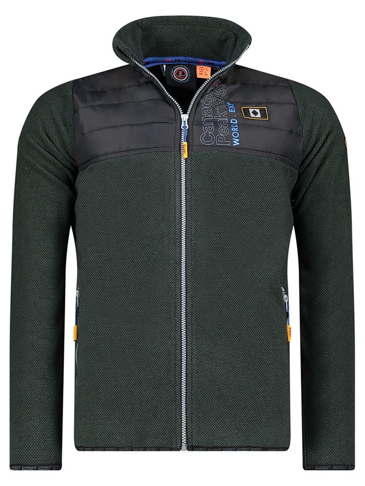 Canadian Peak Fleecejacke in Grün/ Schwarz günstig kaufen