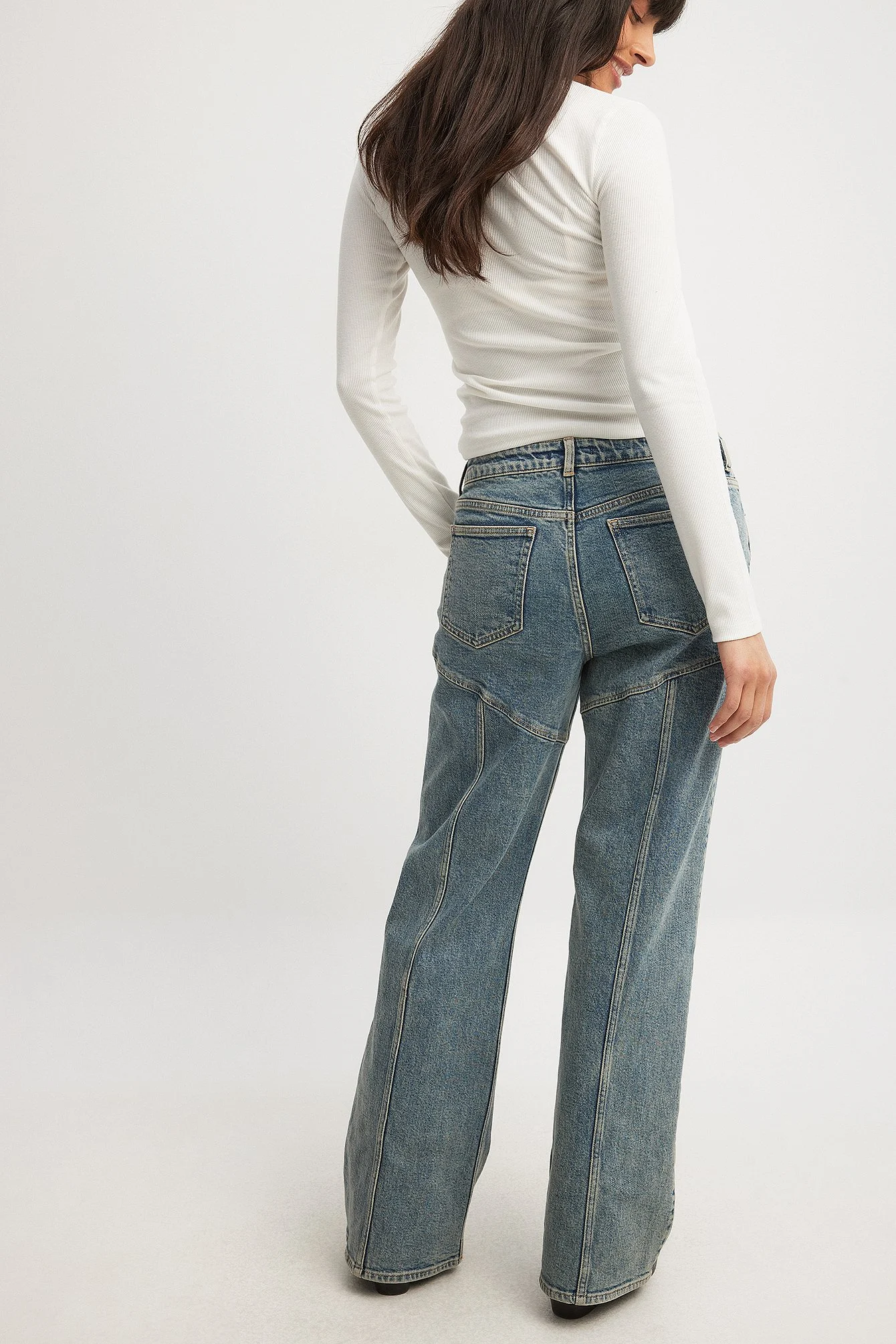 Straight Seam Detail Denim