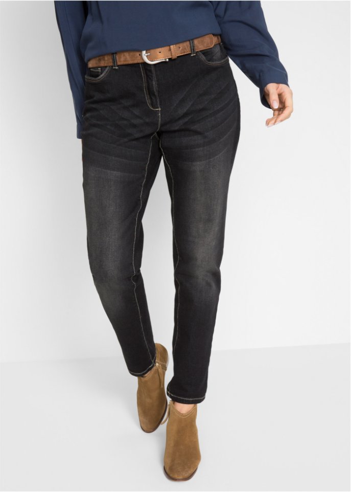 Stretch-Boyfriend-Jeans mit Bequembund