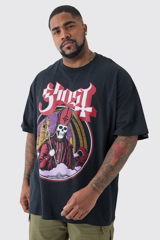 Plus Oversize T-Shirt mit Ghost-Print
