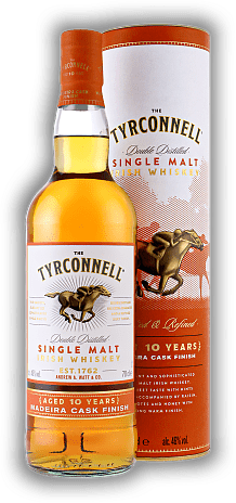Tyrconnell Madeira Cask Finish 10 Years Tyrconnell Madeira Cask Finish 10 Years Tyrconnell Madeira Cask Finish 10 Years - Jim Murray 2008 Whiskey Bible - Rating 95/100 & Irish Whiskey des Jahres. Alter 10 J. - 0,7	 Liter - Vol 46%