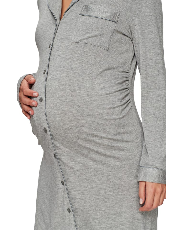 LASCANA Umstandsnachthemd in grau günstig kaufen 32/34