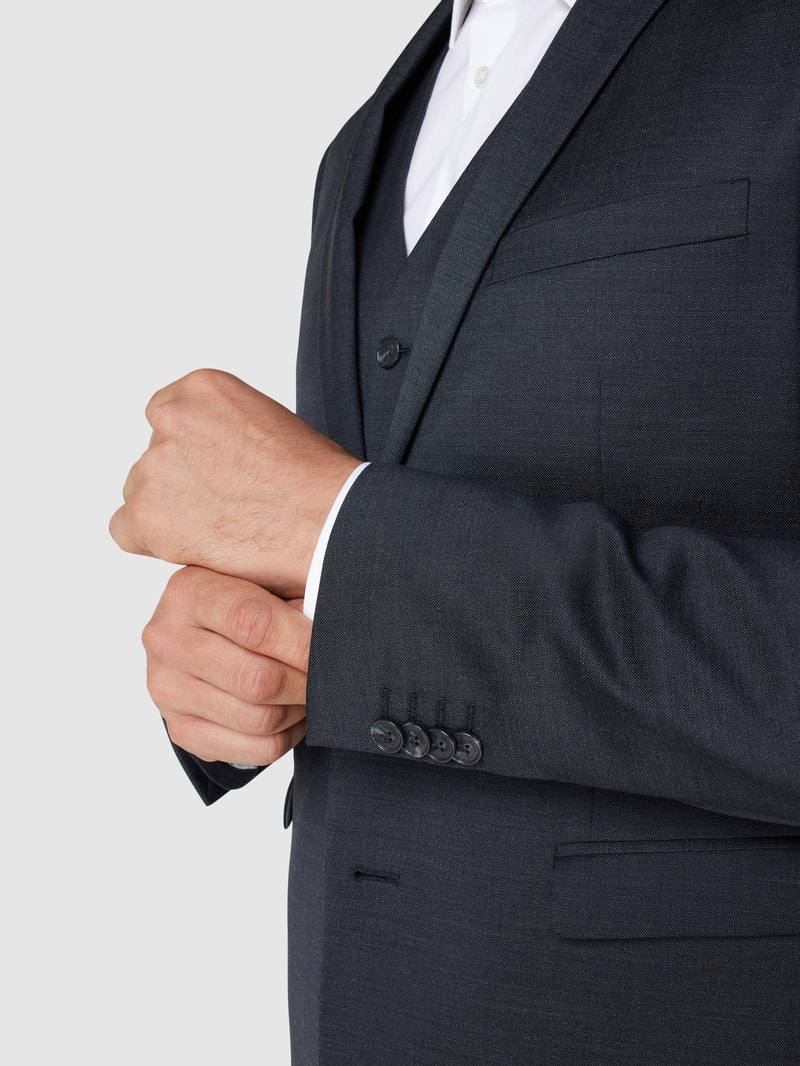 Slim FIt 2-Knopf-Sakko mit Stretch-Anteil Modell 'George' in anthrazit