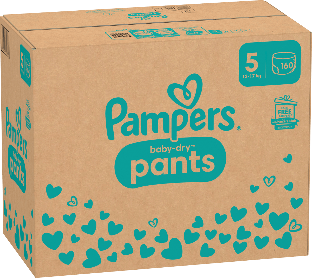 Baby Pants Baby Dry Gr.5 Junior (12-17 kg), Monatsbox, 160 St