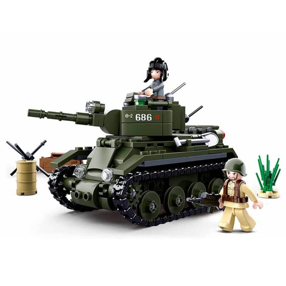 Alliierter Kavallerie Panzer WWII Bausteine Set M38-B0686