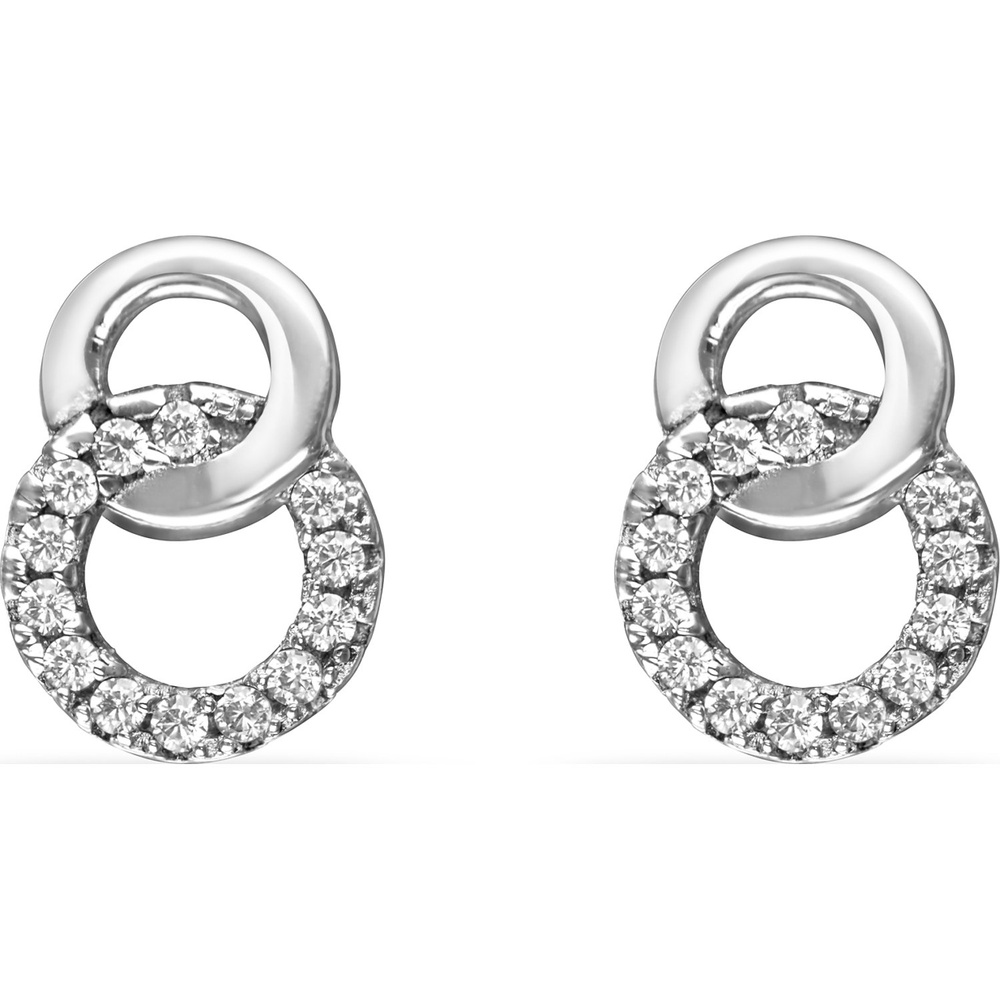 FAVS Boucles d'oreilles à fermoir à poussette 925 Argent Boucles d'oreilles