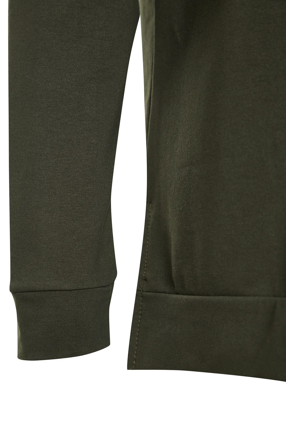Trendyol Curve  Khakifarbenes, dünnes Strick-Sweatshirt mit Schlitz und Details TBSSS22SW0172
