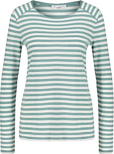 Marc O' Polo DENIM Damen Langarmshirt RINGEL-LONGSLEEVE aus Bio-Baumwolle Regular Fit