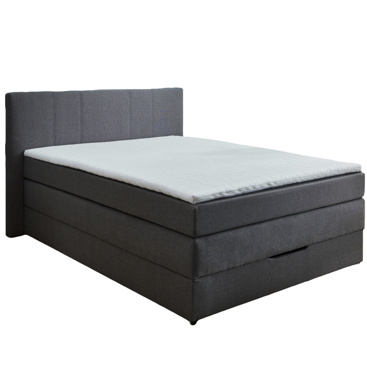 Sun Garden Boxspringbett Florida mit Bettkasten Anthrazit 140 x 200 cm