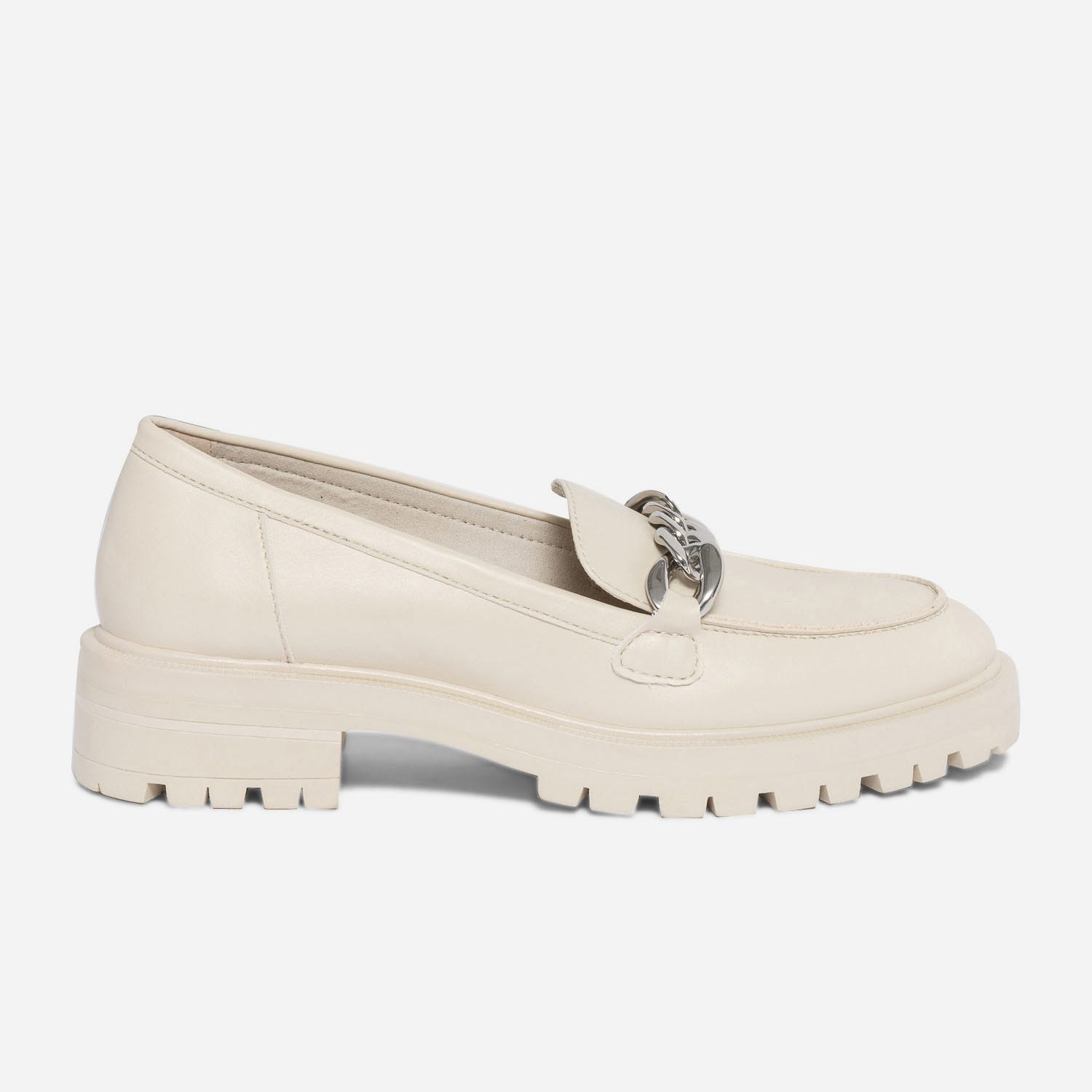 Mocassin TEXTO beige à semelle crantée
