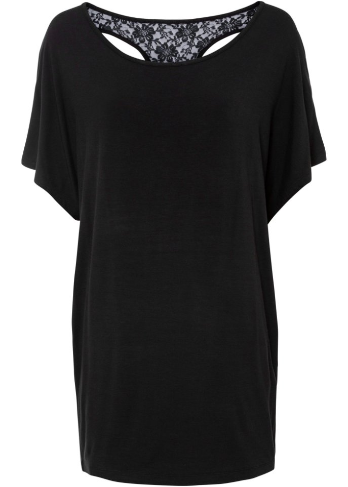 Fledermausshirt mit Spitze