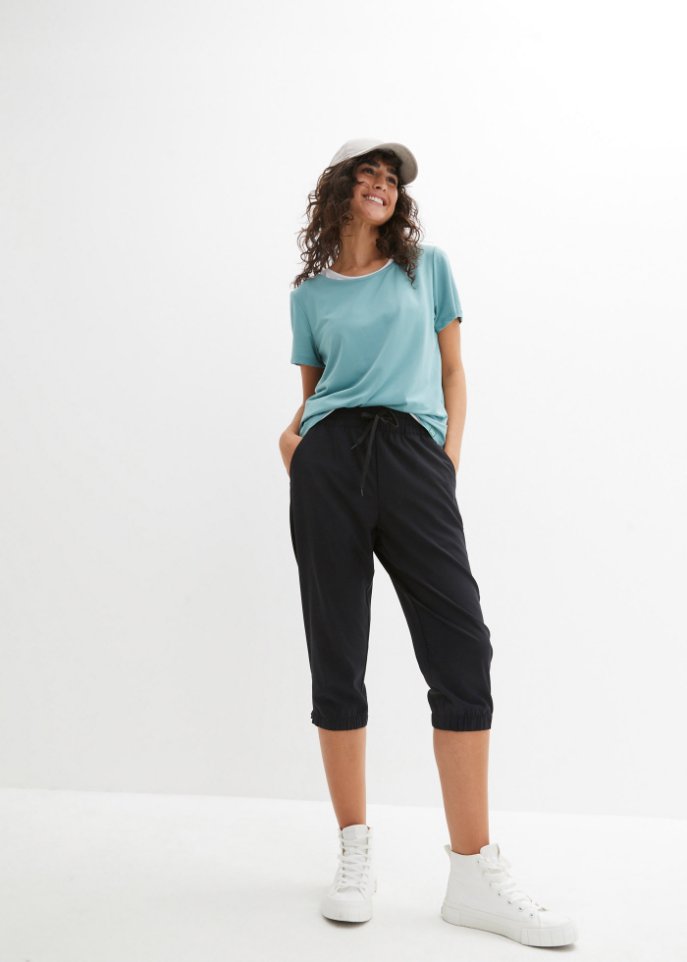 Schnelltrocknende Outdoorhose in Capri-Länge