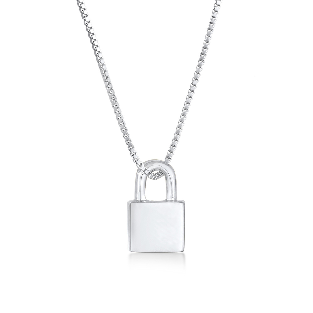 Elli Elli Collier Pendentif château de dames Collier vénitien Love en argent sterling  Bijoux