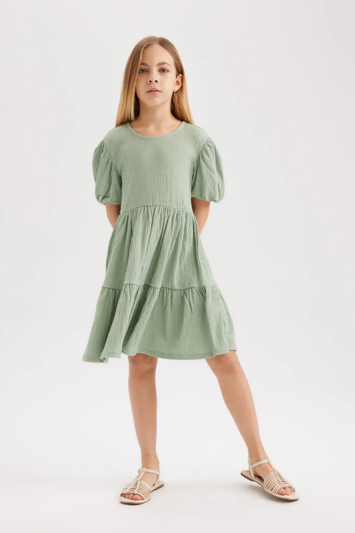 DeFacto  Kurzärmliges Wickelkleid für Mädchen - B4335a824sm