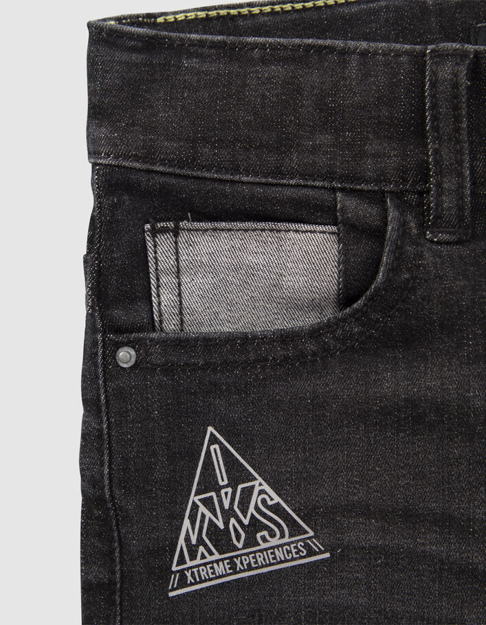 Jean SLIM gris ultra-résistant avec print garçon
