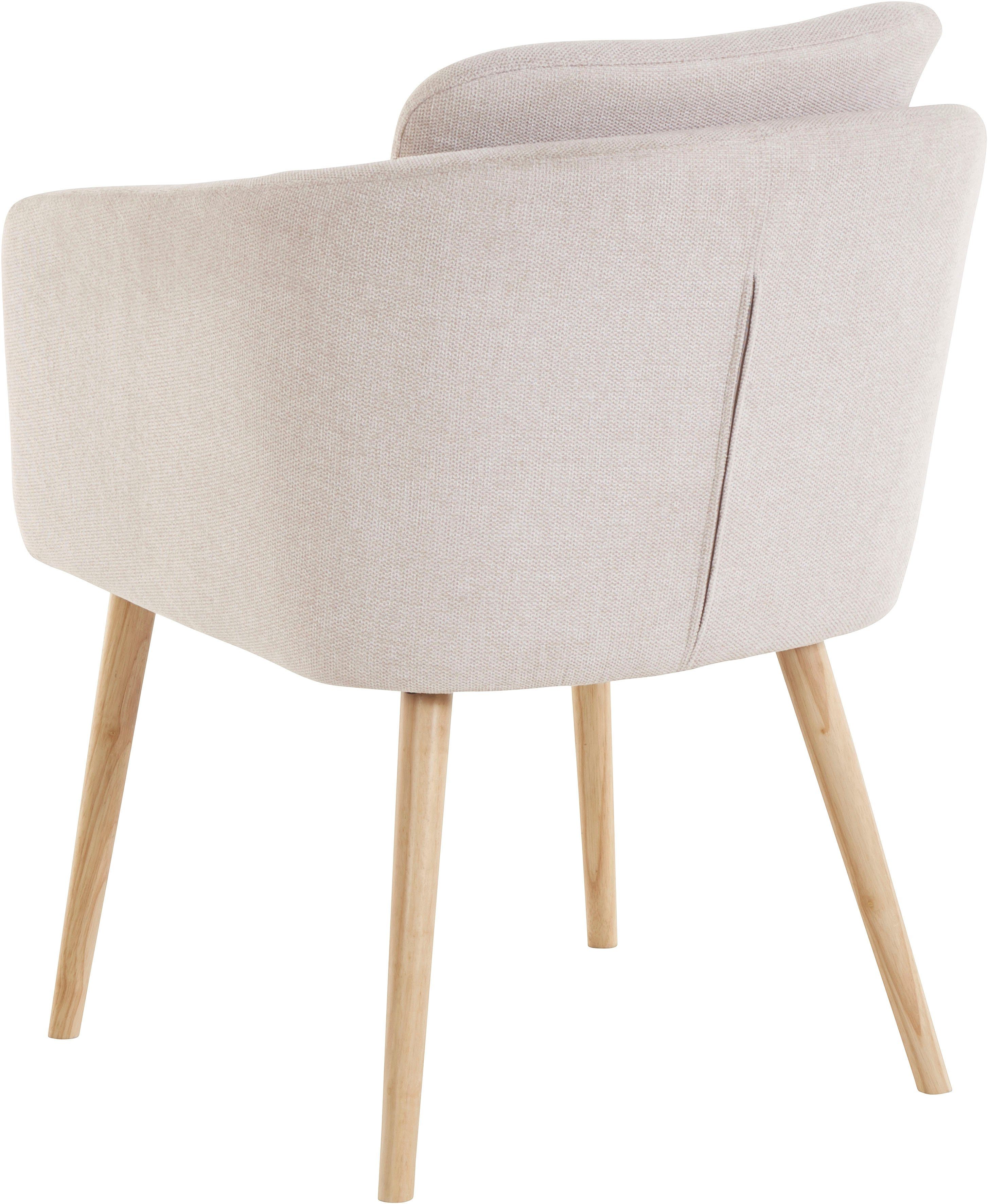 LeGer Home by Lena Gercke Esszimmerstuhl Fleur, Sitz -und Rücken gepolstert, in 3 Farben, Beine aus Massivholz