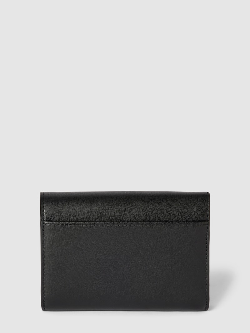 Portemonnaie mit Label-Detail in schwarz