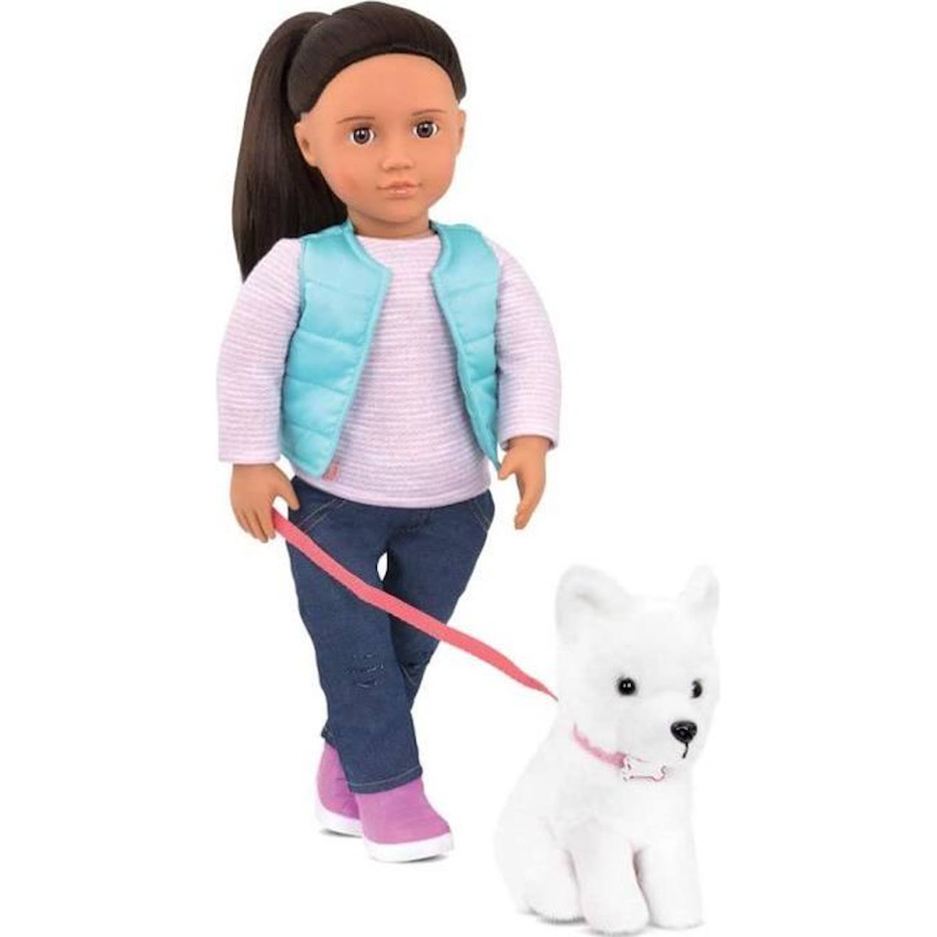 Poupée 46 cm Avec Chien Cassie Our generation rose
