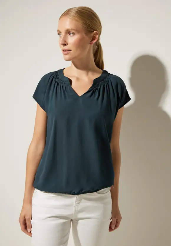 Street One Viskosebluse mit Elastiksaum