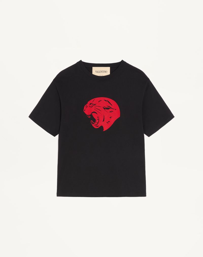 Valentino bomulds-T-shirt med panterprint