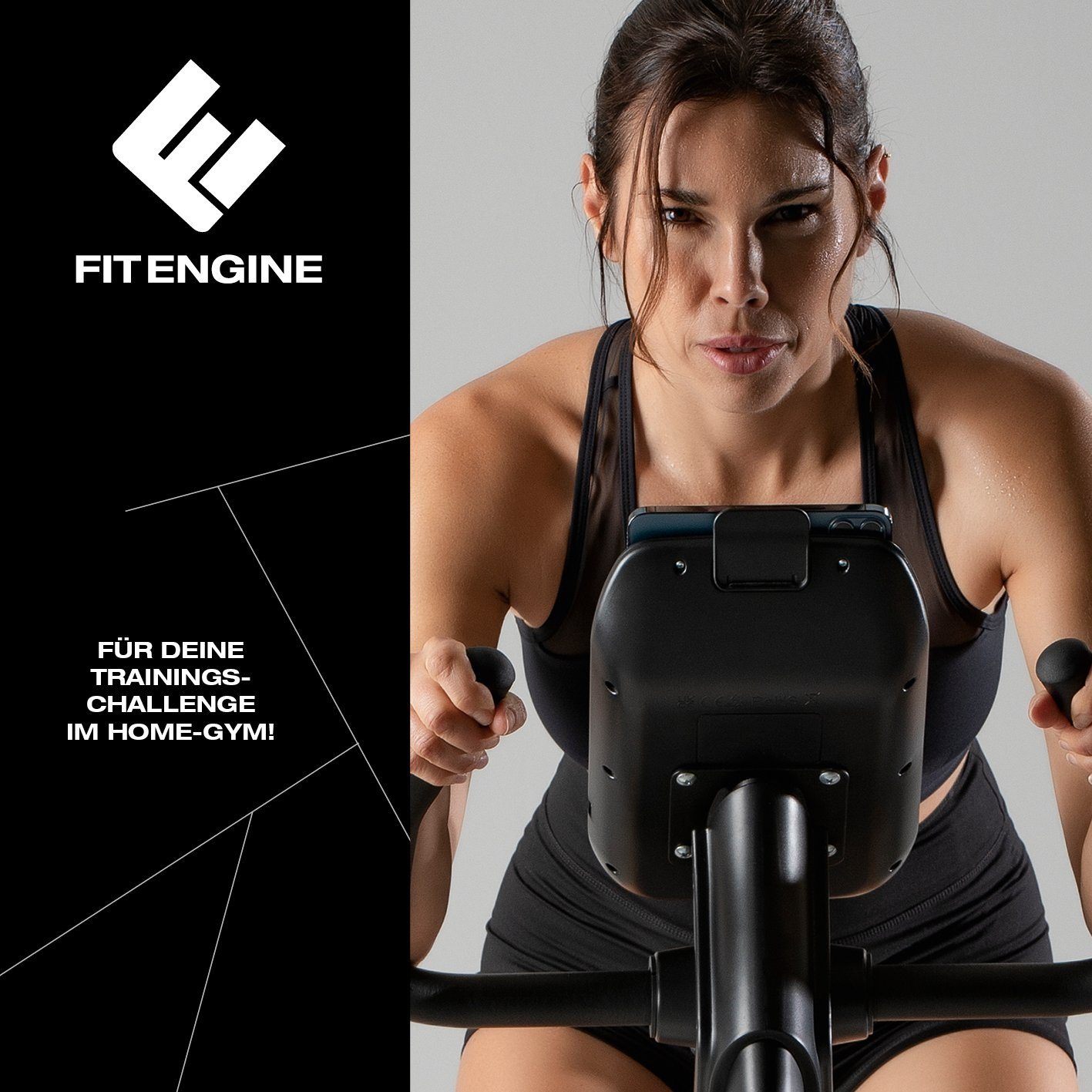 FitEngine Heimtrainer Fahrrad Smart inkl. 5'' LCD Display