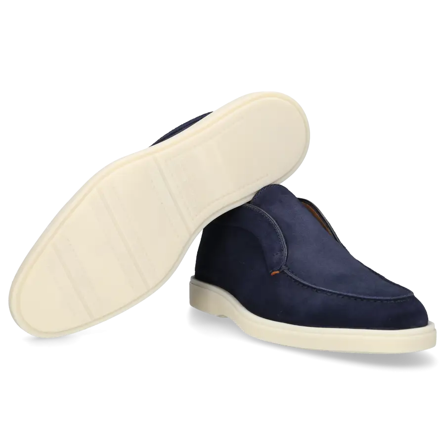Santoni - Stiefeletten DESERT BOOT Veloursleder - blau