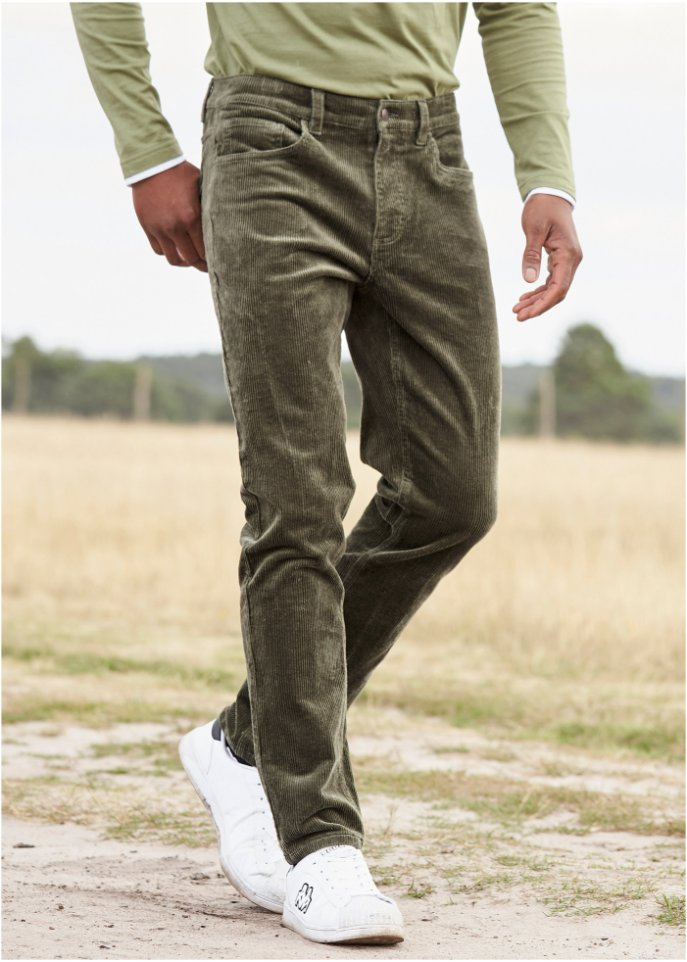 Slim Fit Stretch-Cordhose mit Komfortschnitt