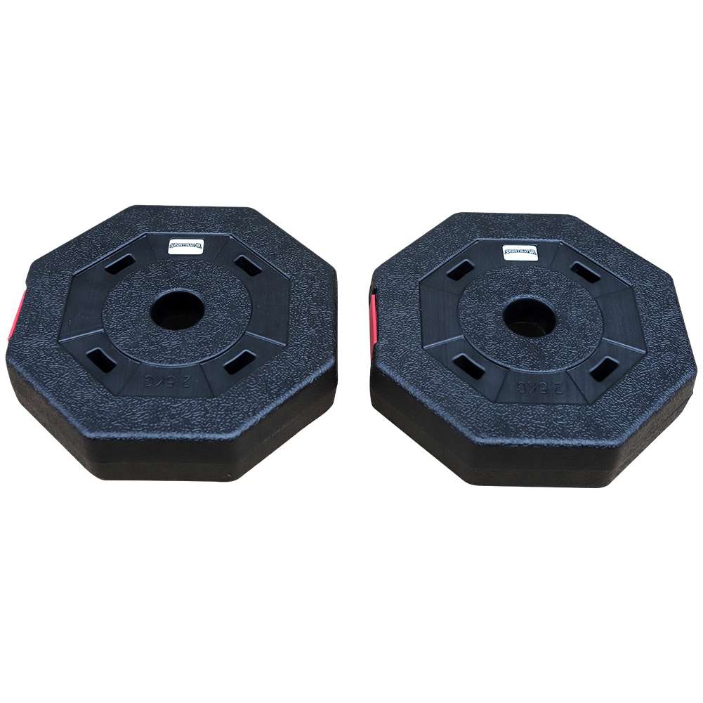 SPORTINATOR 2,5 kg Bumper Plates Fitness Hantelscheiben 2er-Set