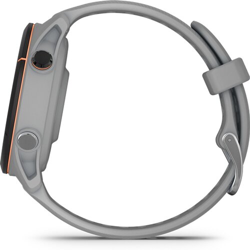 FORERUNNER® 255S HELLGRAU/SCHWARZ MIT SCHNELLWECHSELSILIKON-ARMBAND 18 MM