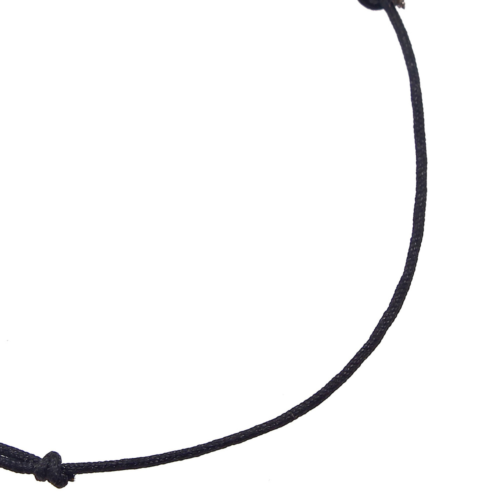 Elli Elli Bracelet Femmes Tendance Croix Symbole Élastique Nylon Noir en argent sterli Bracelet