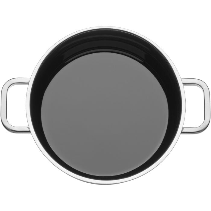 Fusiontec Functional Bratentopf mit Glasdeckel, 24 cm, Black