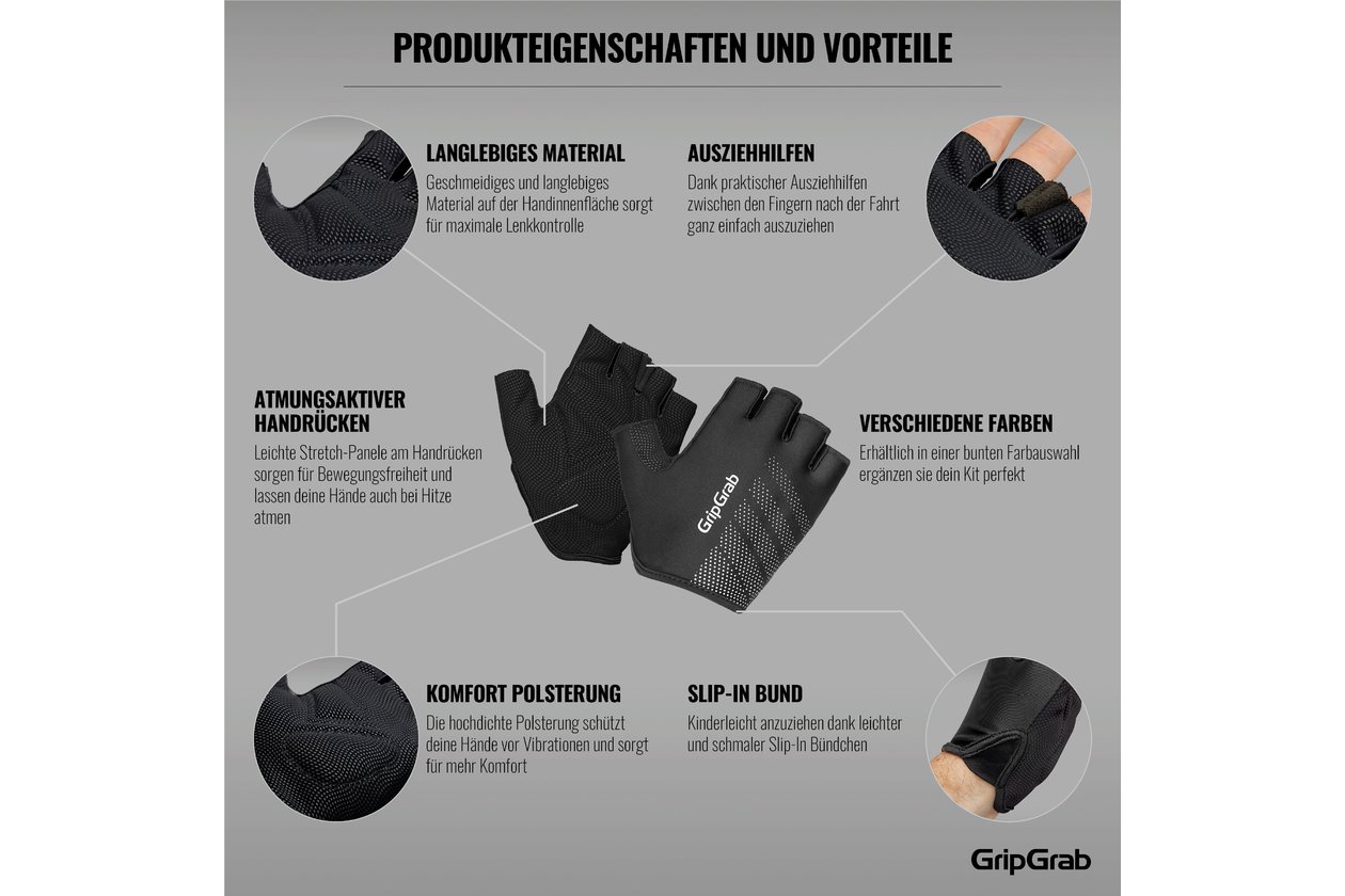 GRIPGRAB Ride Padded Kurzfinger Handschuhe - 2023