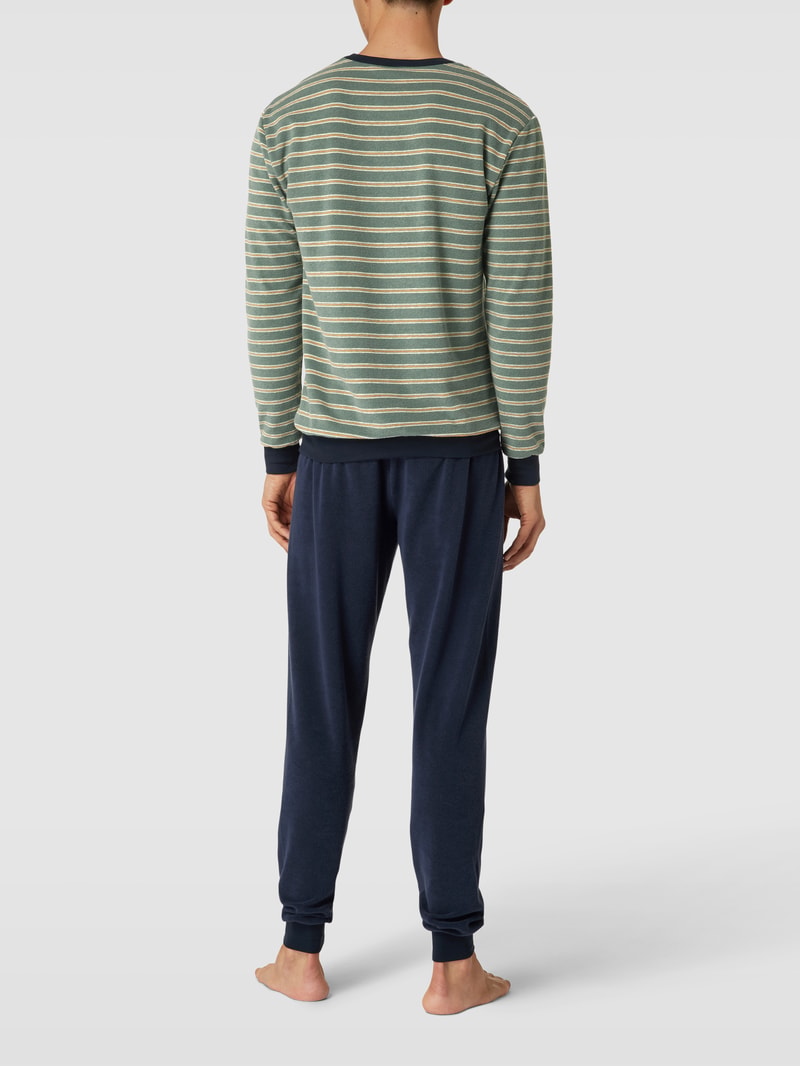 Pyjama mit Stretch-Anteil Modell 'Relax Terry Pyjama' in grün