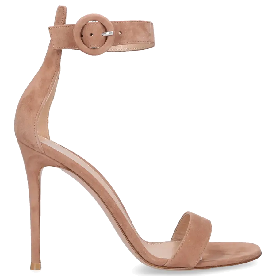 Gianvito Rossi - Sandalen PORTOFINO 105 Veloursleder - beige
