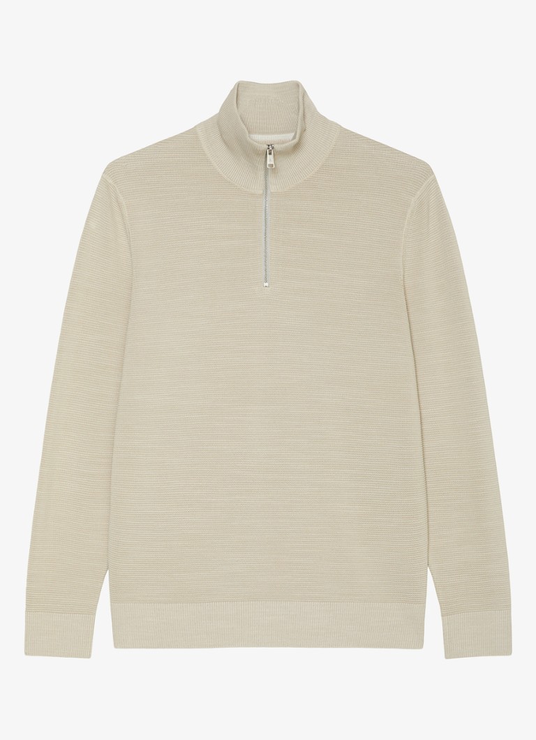 Marc O'Polo Fine-knit pullover with half zip