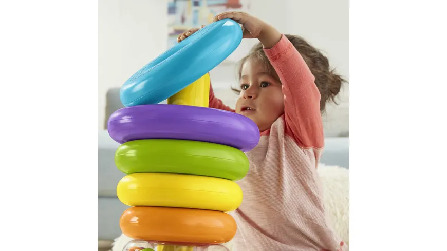Fisher-Price Gigantische Farbring Pyramide, Steckspielzeug, Stapelturm