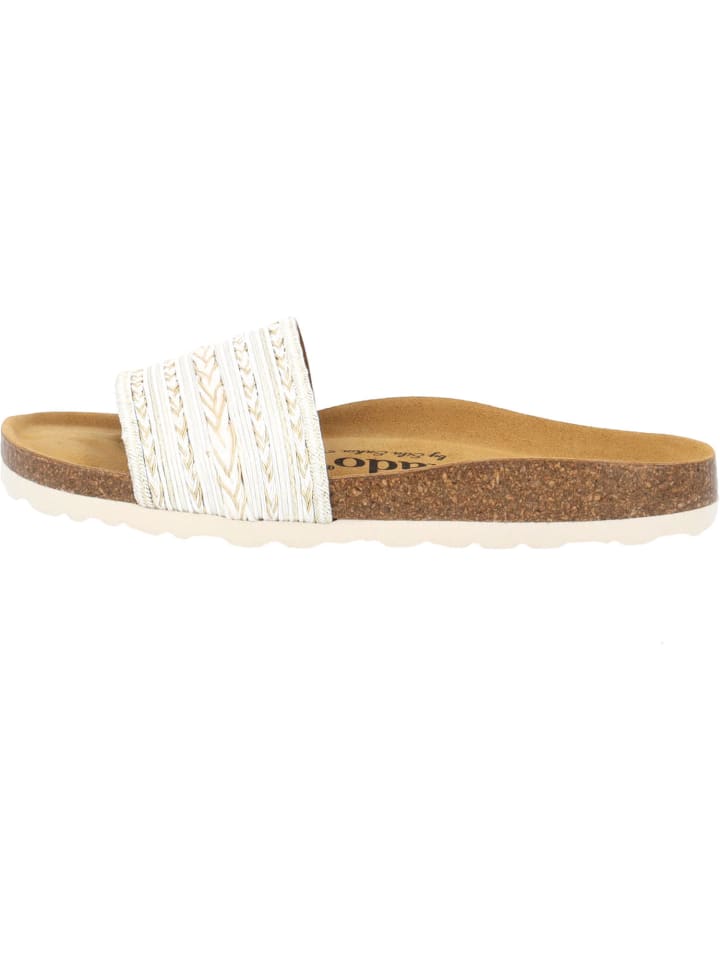 palado Pantoletten in bianco/oro (7cm) günstig kaufen