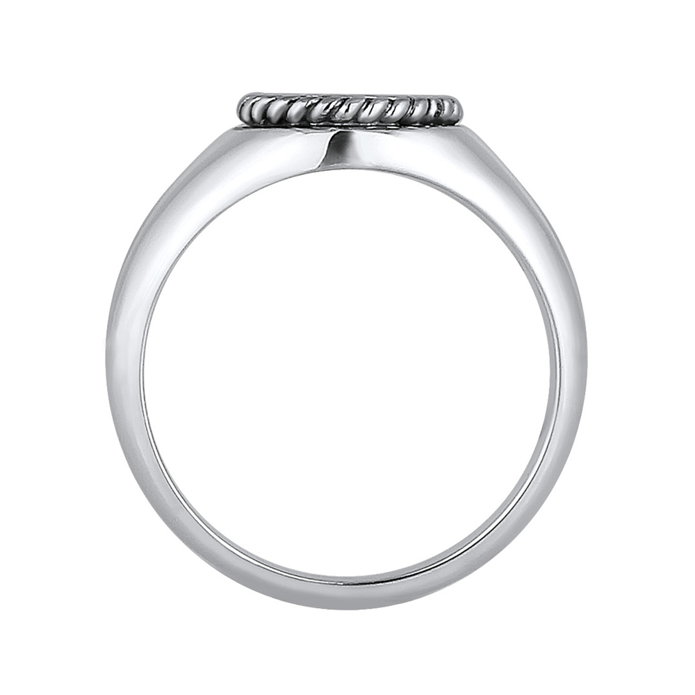 KUZZOI KUZZOI Bague Chevalière Ancre Bague Hommes - (925/1000) Argent Bague