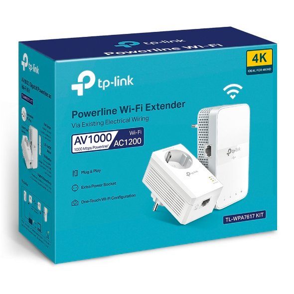 TP-Link TL-WPA7619 KIT(DE) AV1000 Powerline WLAN AC1200 WLAN-Repeater
