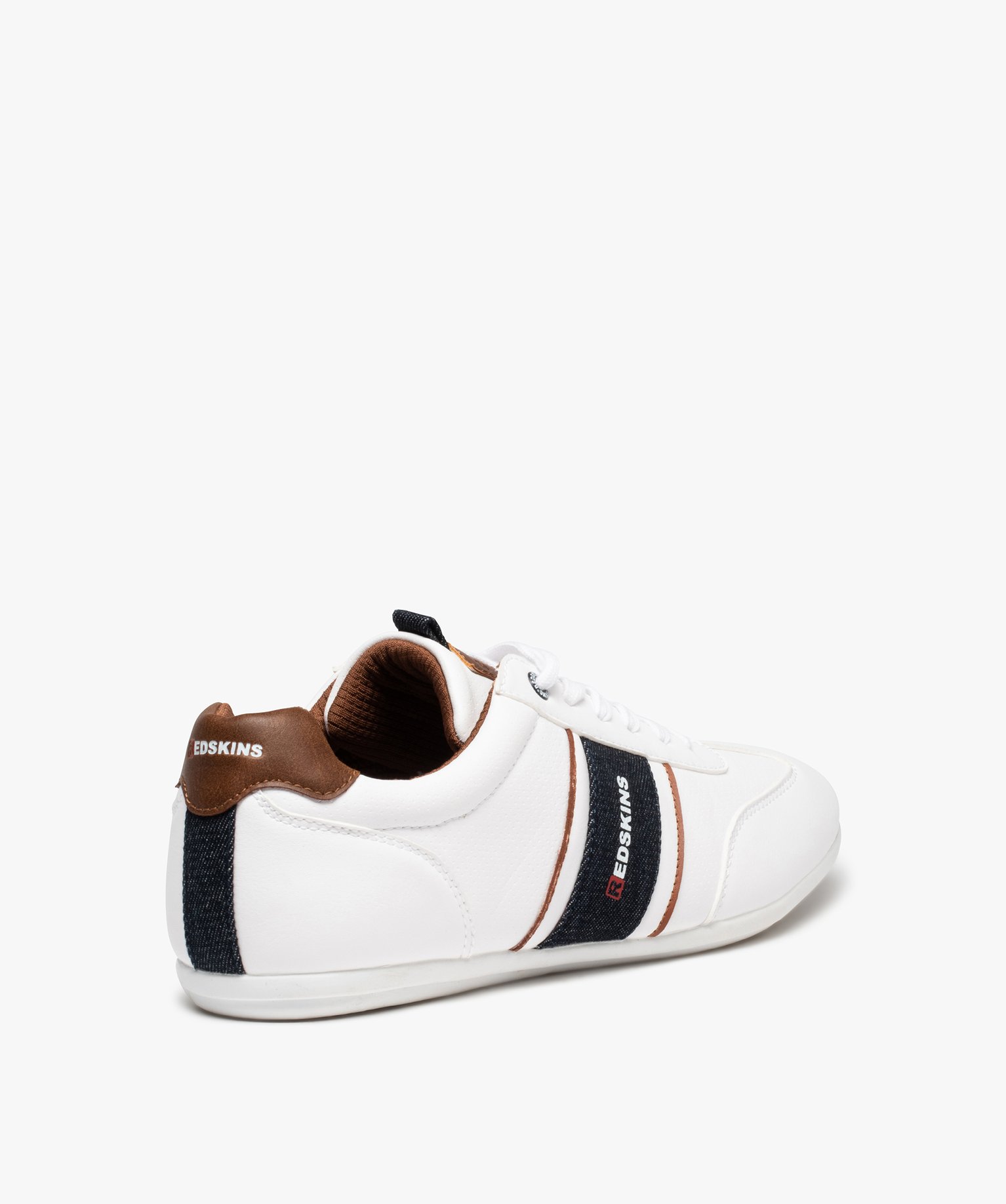 Baskets homme à lacets et semelle fine - Redskins blanc | GEMO