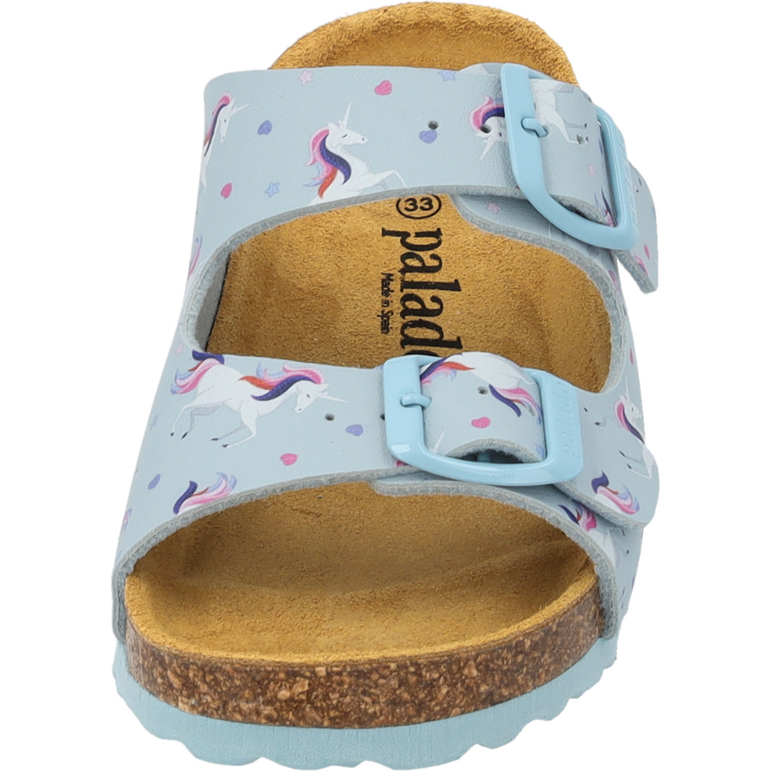 Palado Kids Korfu G Print, Pantoletten, Kinder, Hellblau Unicorn