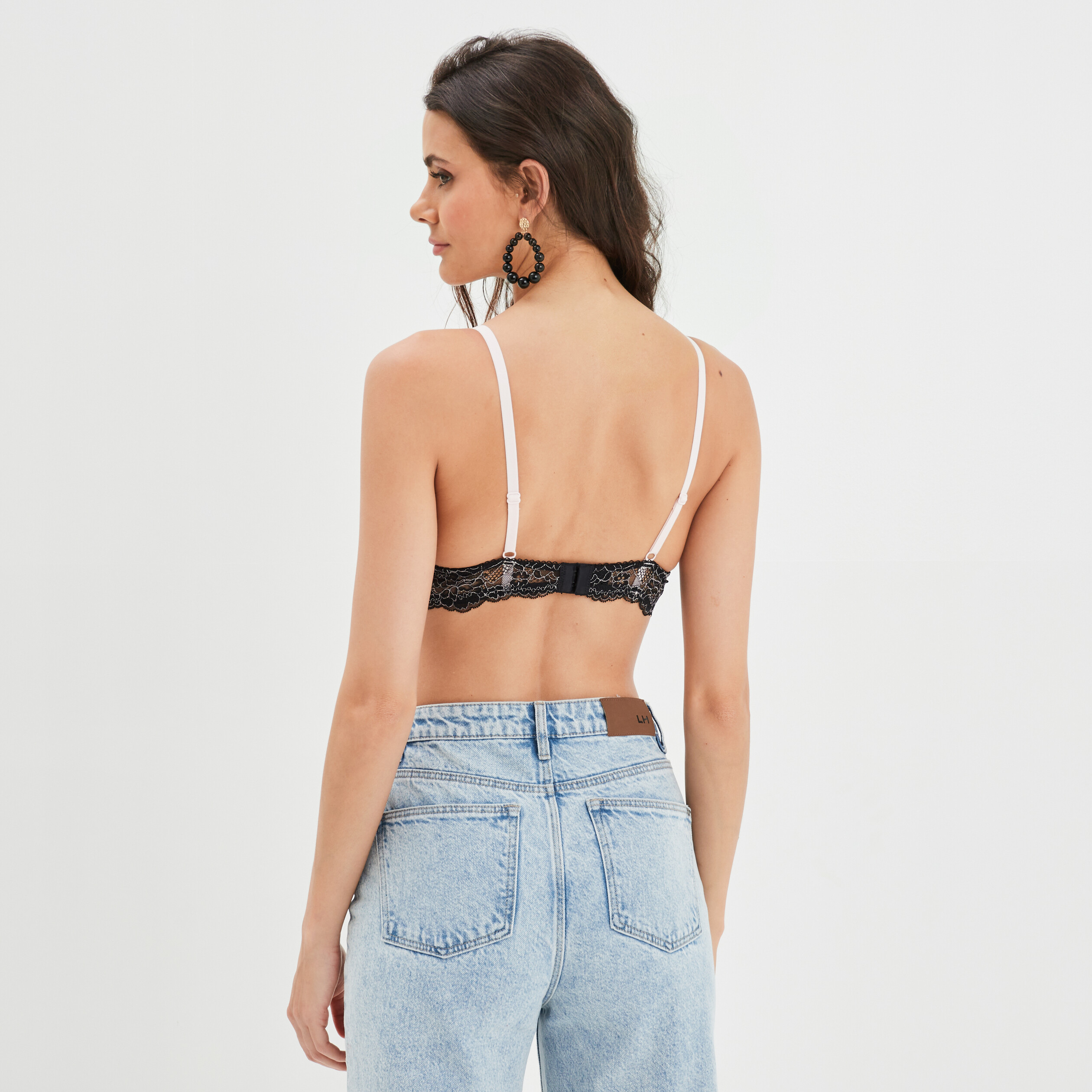 Soutien-gorge dentelle maxi push-up rose clair femme | La Halle