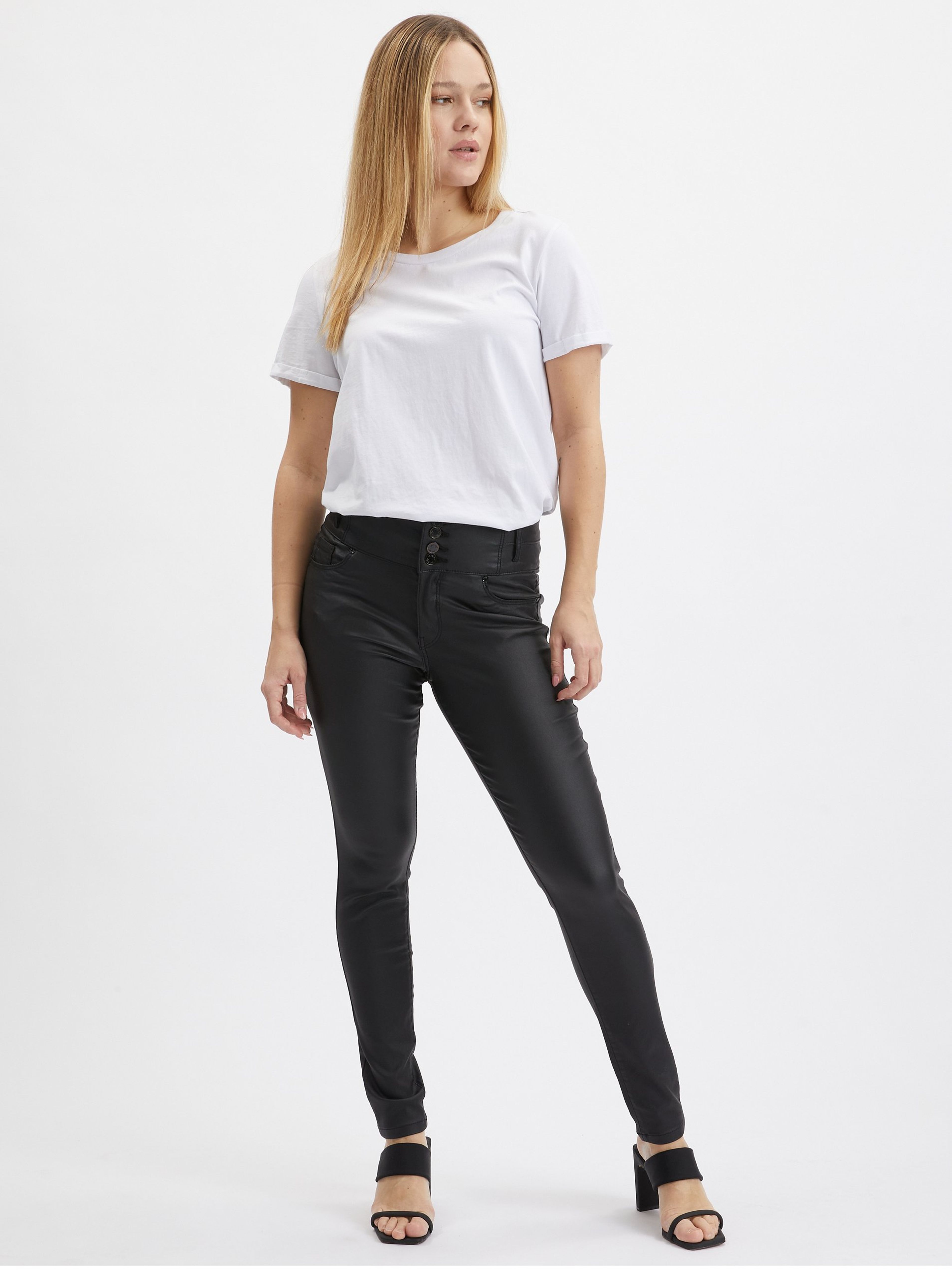 Schwarze Skinny-Fit-Hose Damen ORSAY