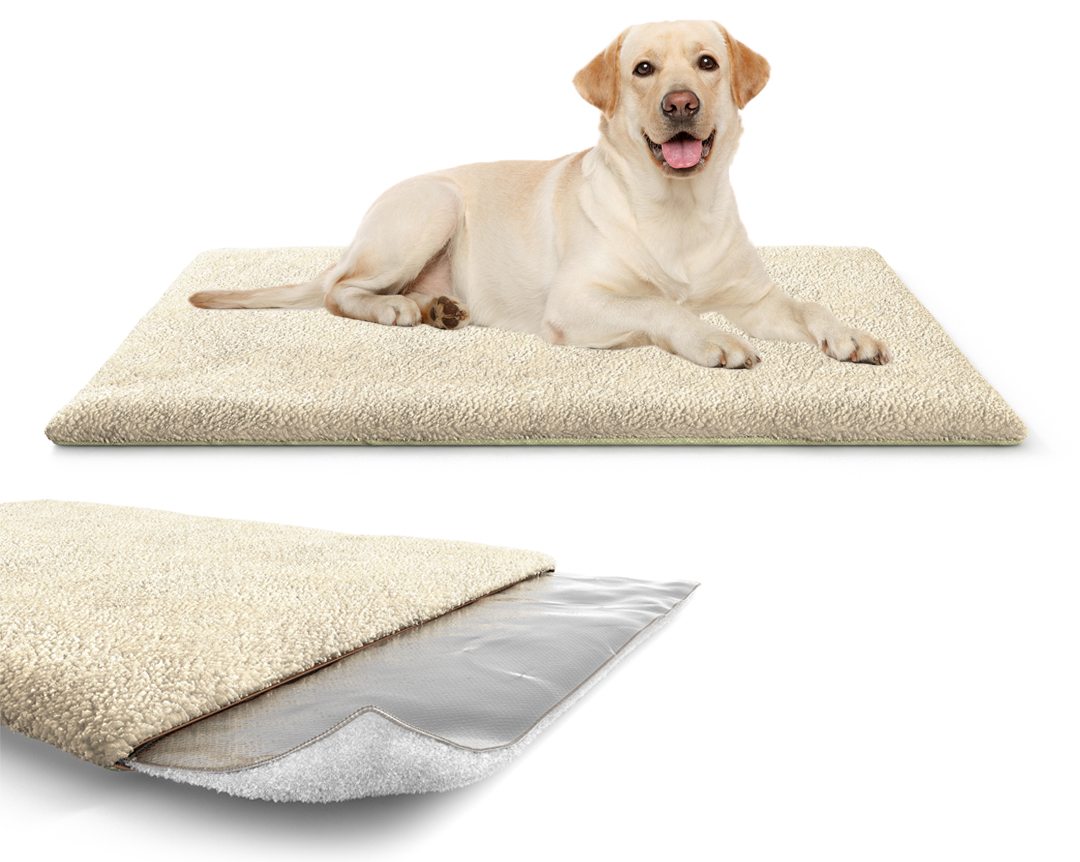 Knuffelwuff Hundematten Knuffelwuff kälteabweisende und wärmeisolierende Thermodecke beige L