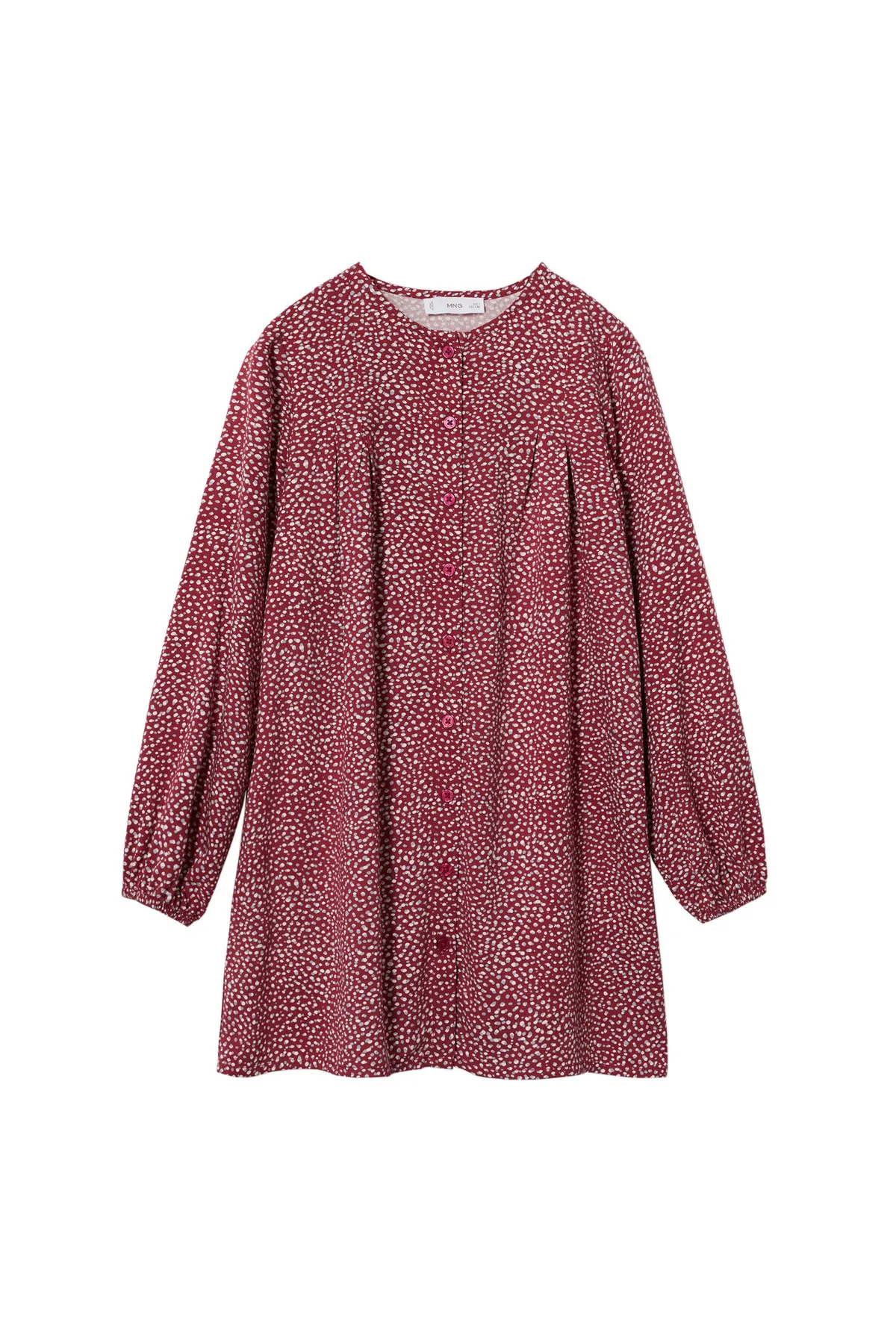 MANGO Kids  Dunkelrotes Mädchenkleid