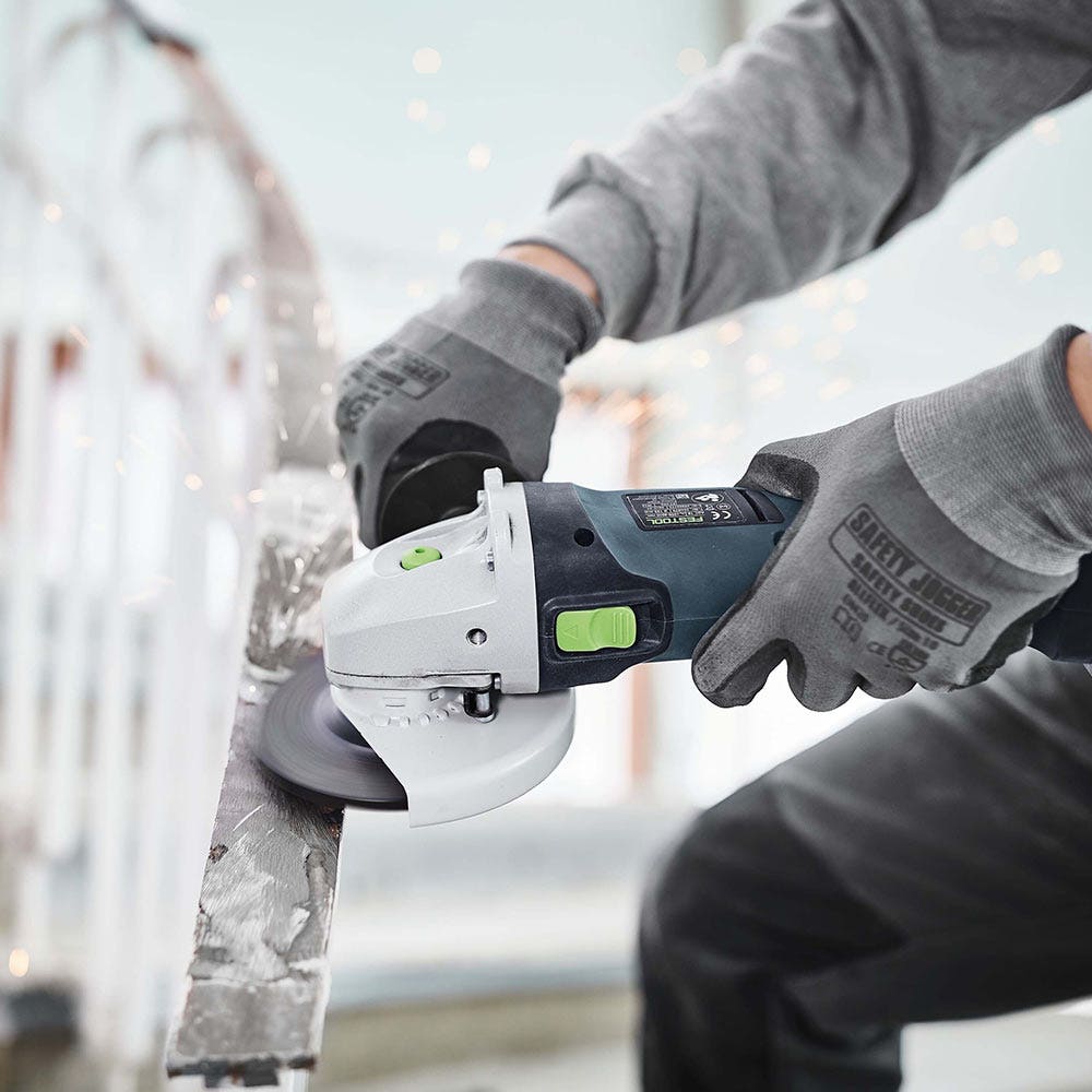Esmerilhadeira angular sem escovas FESTOOL AGC 18 V 125 mm com 2 baterias de 5,2 Ah em Systainer (conjunto 577031)