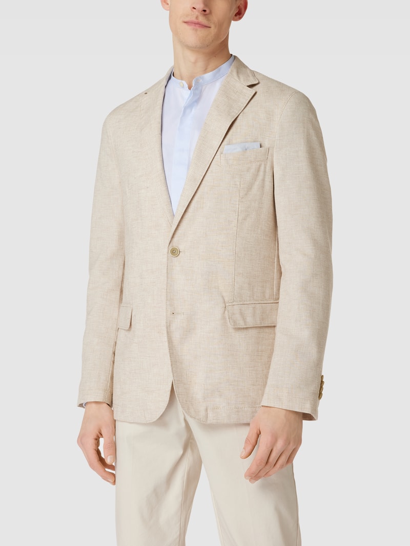 2-Knopf-Sakko mit Strukturmuster in beige
