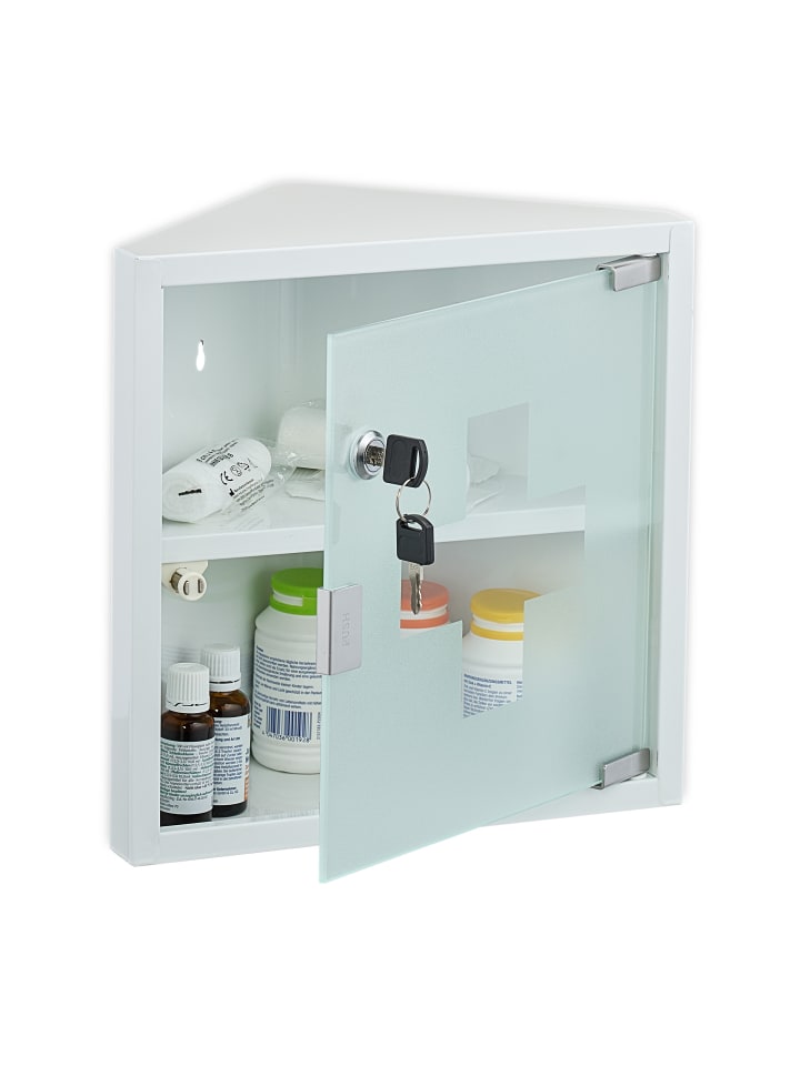 relaxdays Medizinschrank in Weiß - (B)30 x (H)30 x (T)17,5 cm günstig kaufen onesize