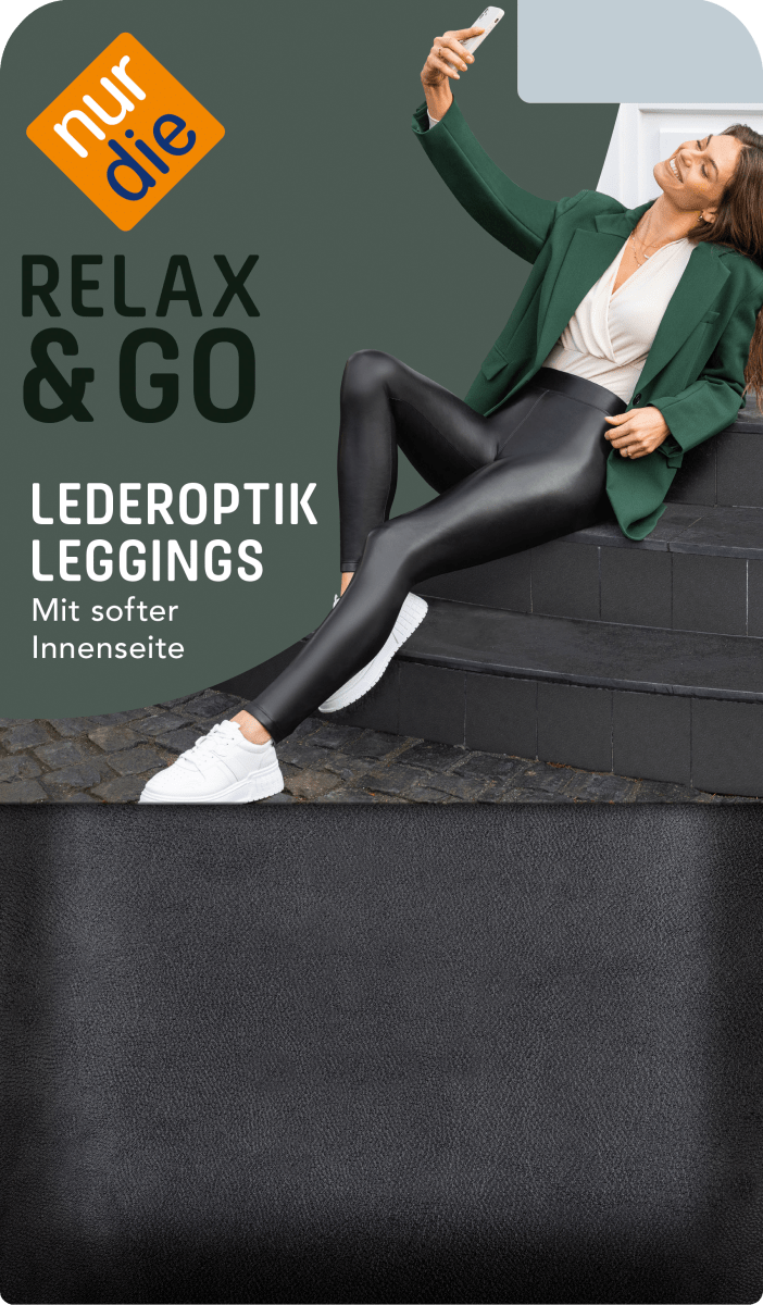 Leggings in Leder-Optik schwarz Gr. 40/42, 1 St